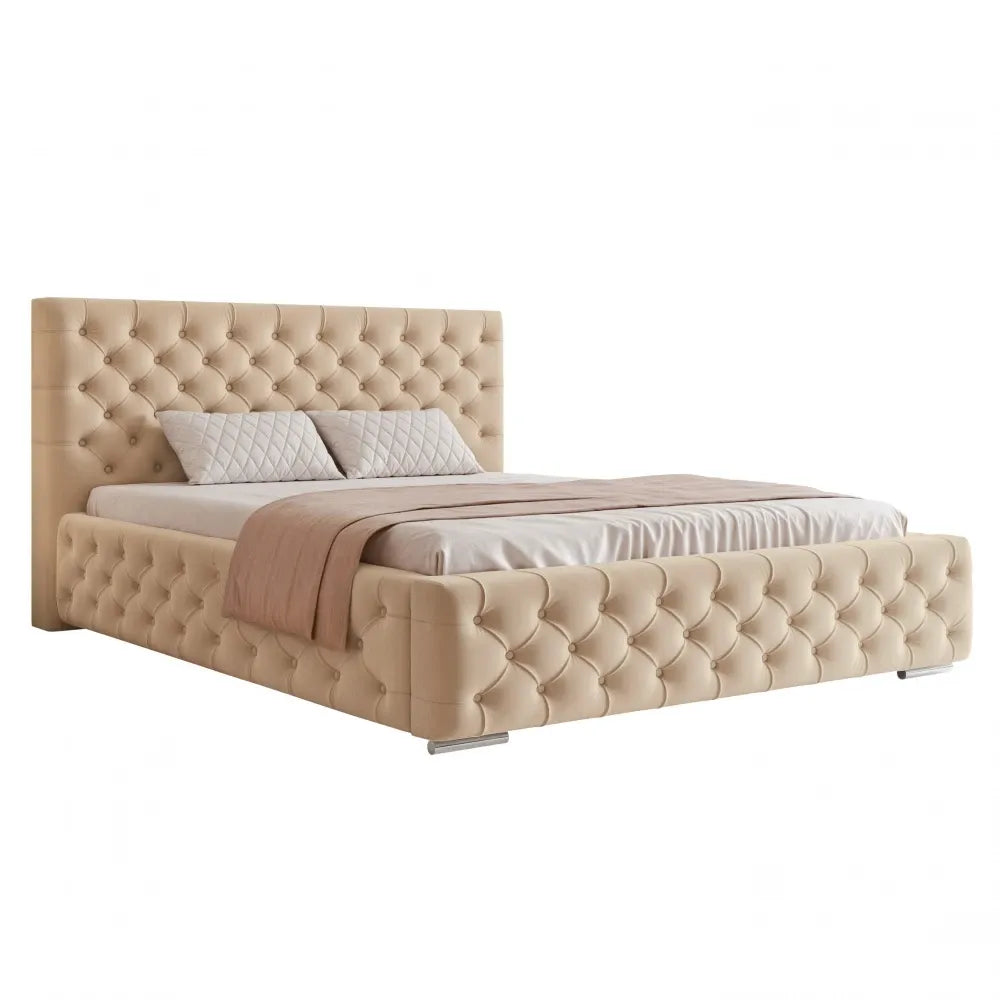 Pat 140 x 200 tapitat cu Stofa Kronos Bej Noah