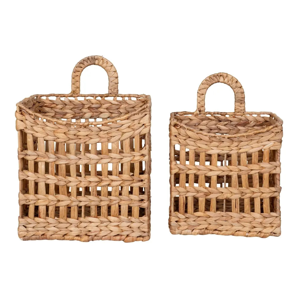 Set 2 cosuri suspendate impletite natural Maro H38/42xL14/20cm Cala