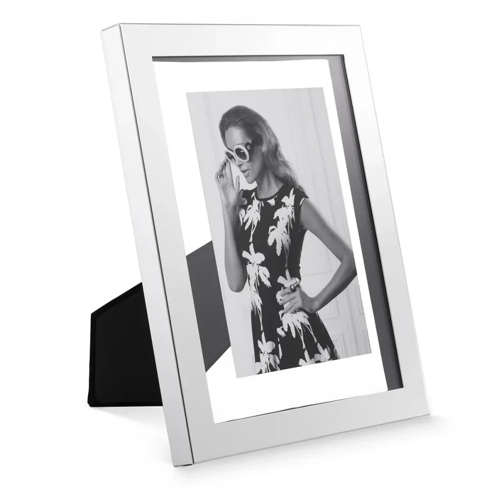 Rama foto din Metal/Sticla Argintiu/Transparent L18xH23cm Brentwood S Eichholtz