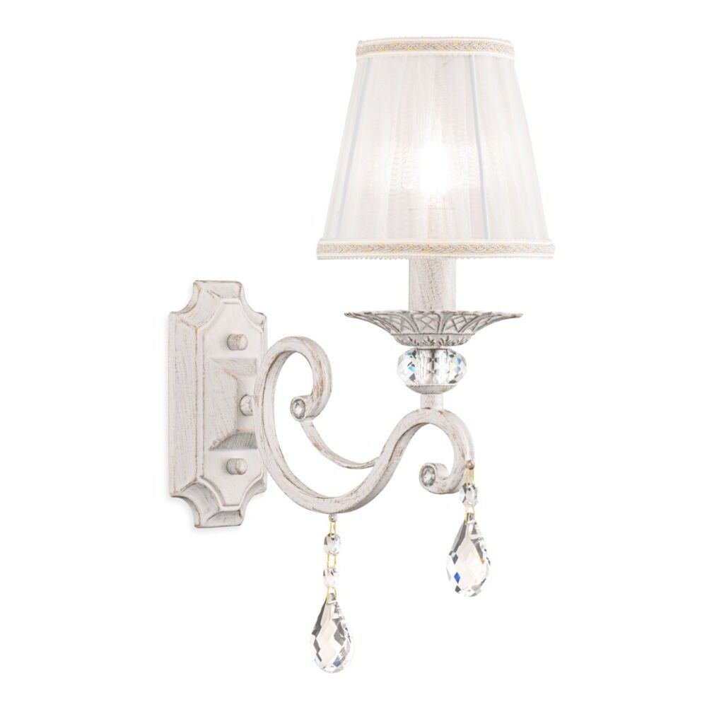 Aplica de perete din Organza Alb L12x27xH39cm Grace