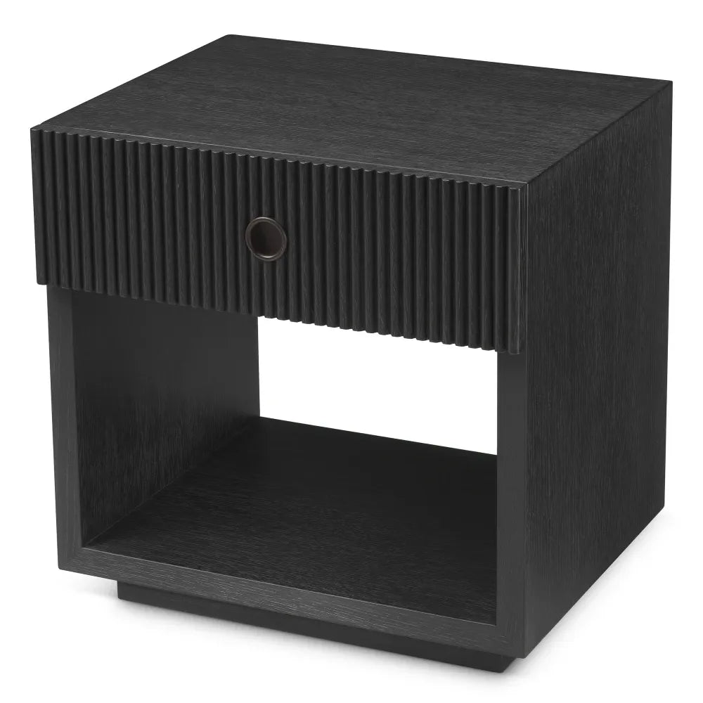 Noptiera din Furnir de stejar Gri carbune L60xH61cm Dimitrios Eichholtz
