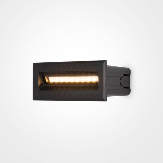 Spot incastrat pentru iluminat scari din Metal Negru 5W 400lm 3000k L14xH5cm Bosca