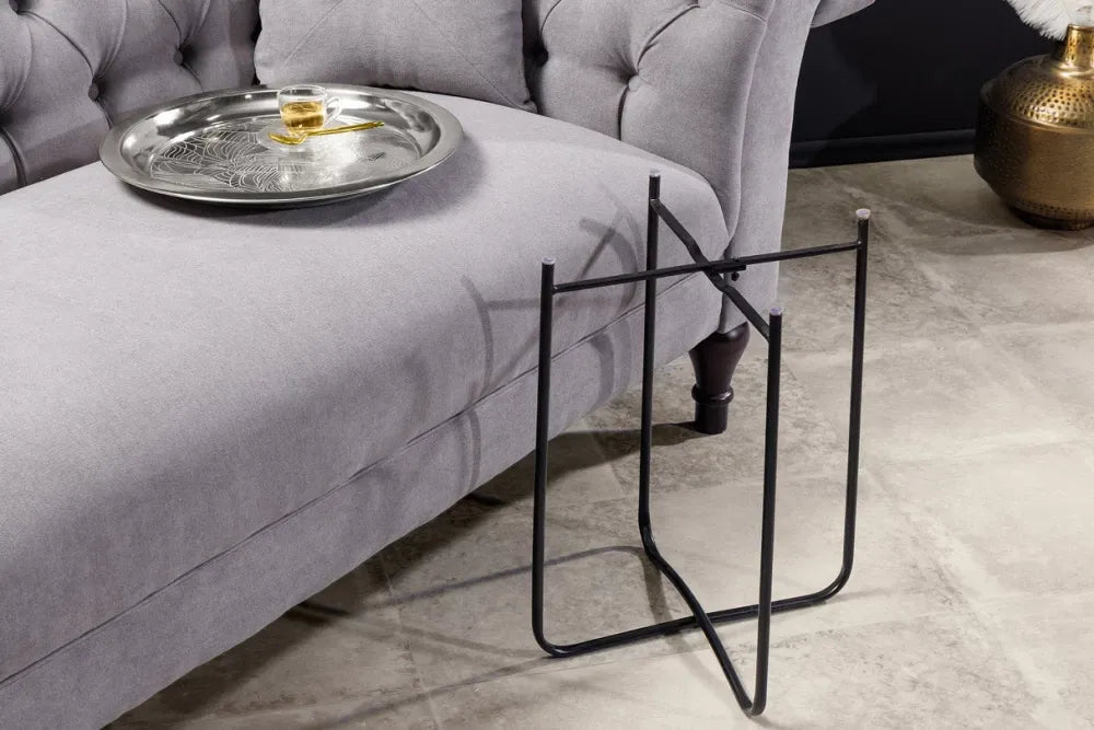 Masuta laterala din Metal Negru L40xH49cm Casablanca