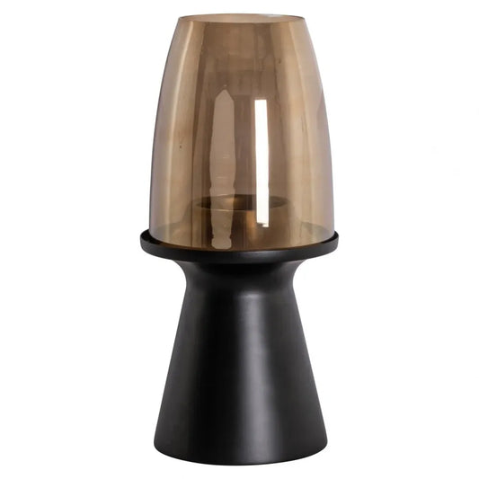 Suport lumanare din Metal/Sticla Negru D18xH39cm Vienna Richmond Interiors