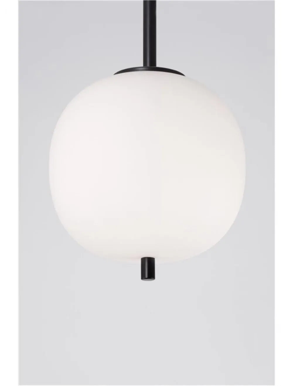 Pendul structura din Metal Negru si abajur din Sticla Alb H120xL18.5cm IP20 LATO