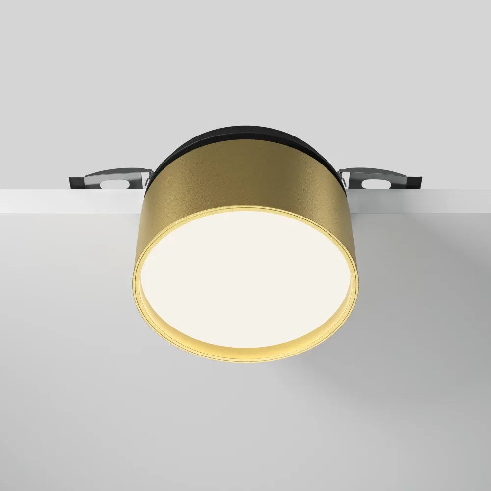 Spot incastrat din Aluminiu Negru/Auriu mat H6.6xD8.5cm 12W 620lm 2200-4000k Onda