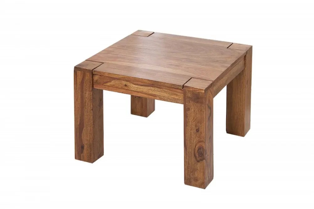 Masuta de cafea Patrata din Lemn masiv de sheesham Maro L60xH40cm Makassar