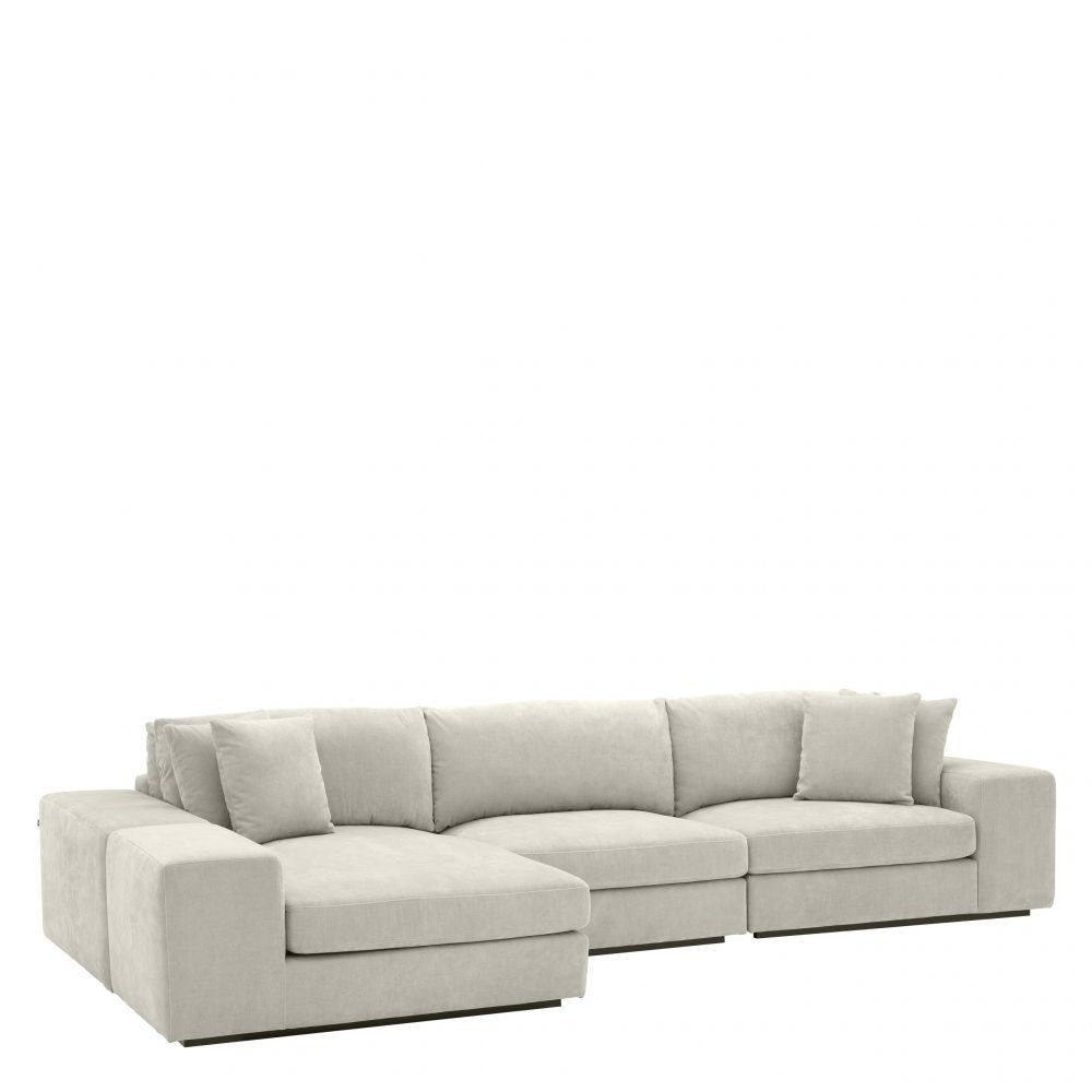 Coltar modular Vista Grande Eichholtz din Stofa Clarck Bej nisip L380cm