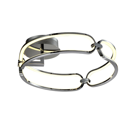 Plafoniera Rotunda din Metal si Metal Argintiu/Argintiu Colette D47xH16cm