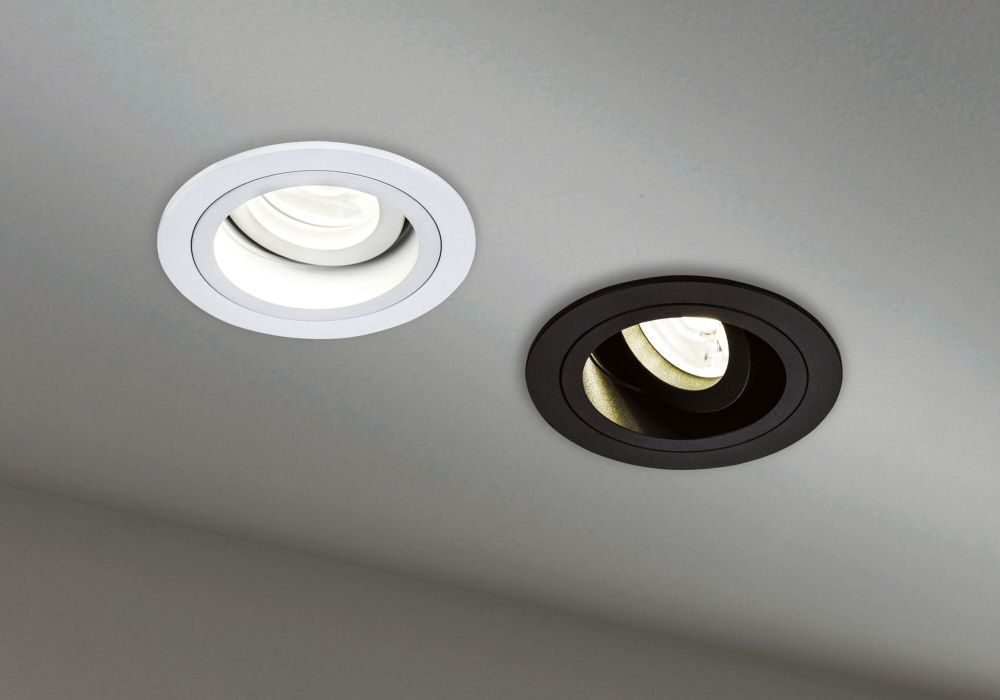 Spot incastra din Aluminiu Alb D10xH8cm Atom