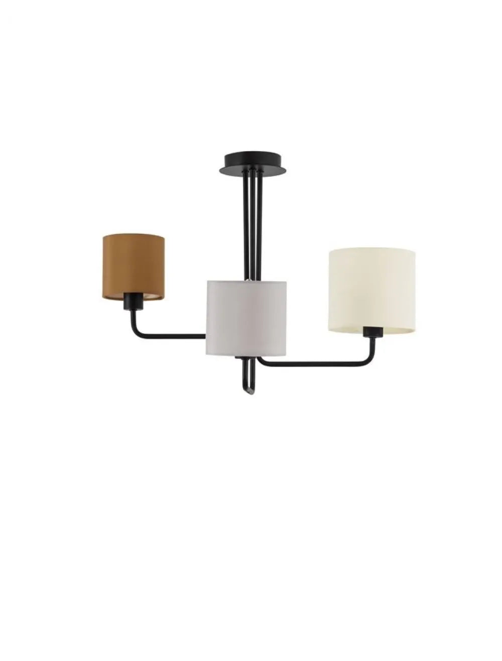 Pendul structura din Metal Negru si abajur din Textil Multicolor H43xL56.20cm IP20 BITONTO