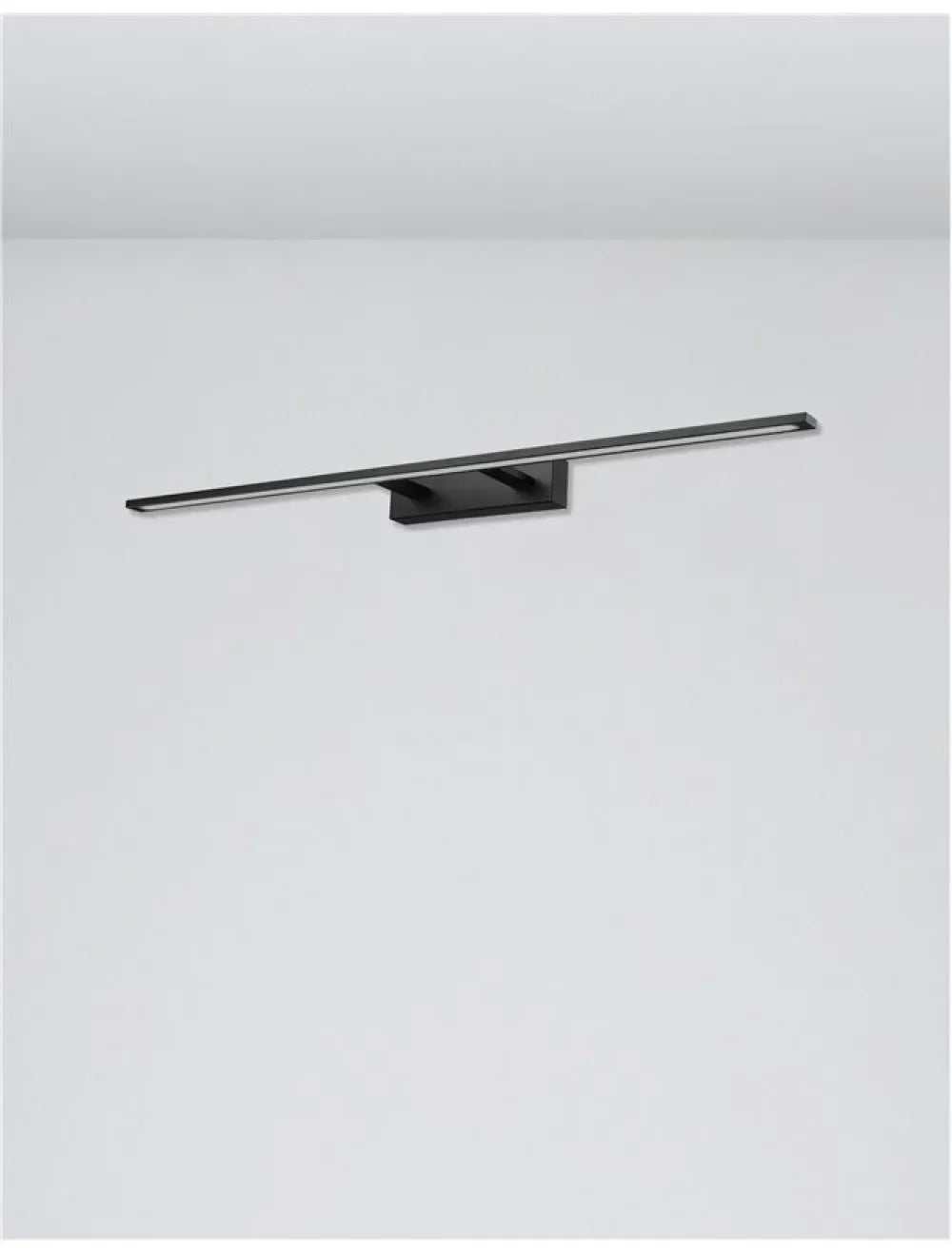 Aplica de perete structura din Aluminiu Negru si abajur din Acrilic Alb H6xL96cm IP44 30W 2422lm 3000k LIVIA