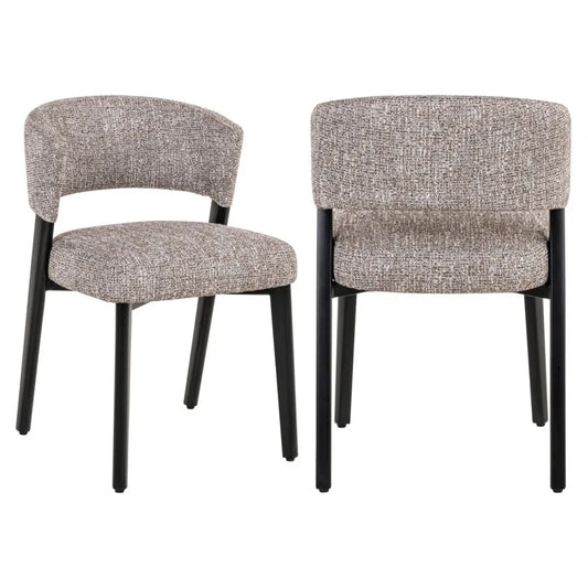 Scaun din Stofa Maro si Metal Negru L51xH77.5cm Zeno Richmond interiors