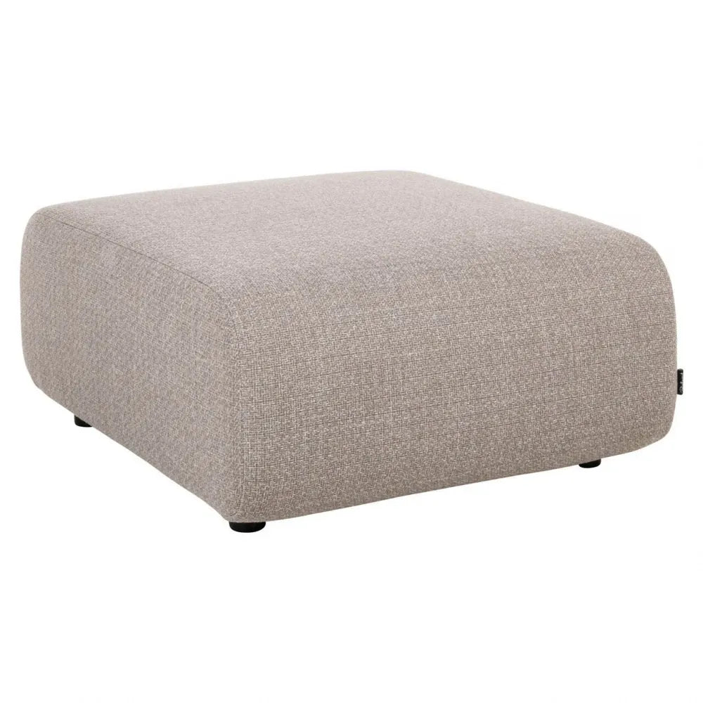 Puf de exterior din Stofa Bej si Metal Negru L99xH40cm Dawson Richmond interiors