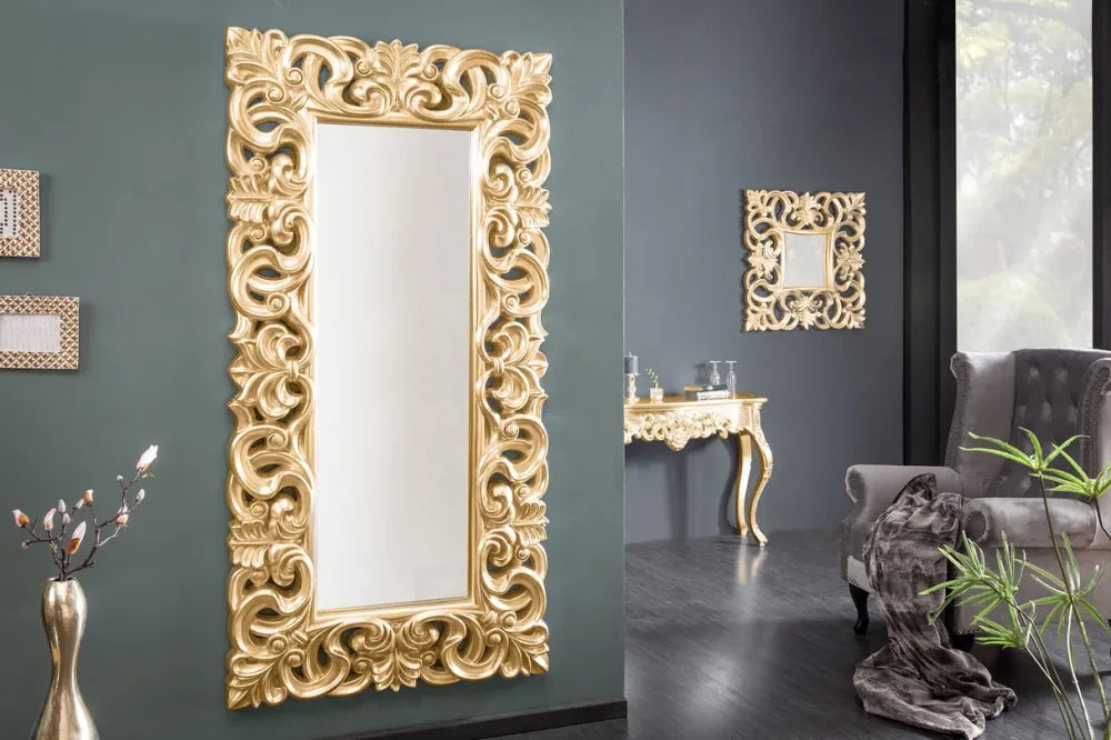 Oglinda cu rama din Polirasina Auriu H180xL90cm Venice Barock
