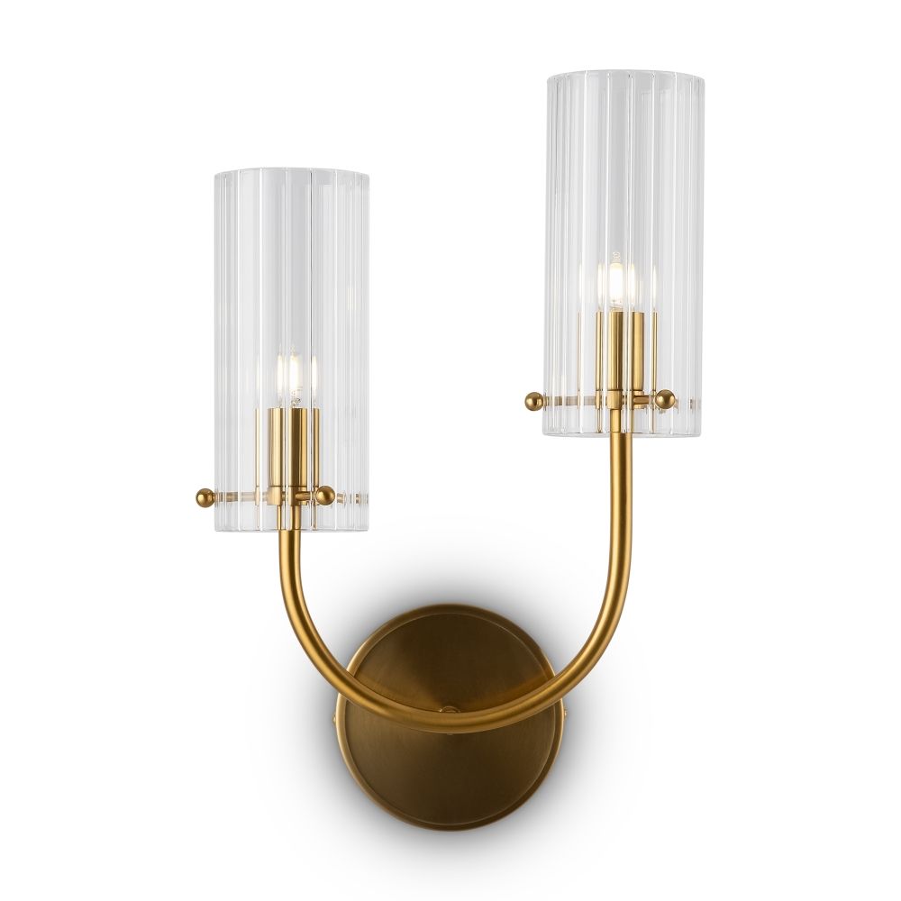 Aplica de perete Metal si Sticla Alama/Transparent L12xH38cm Arco