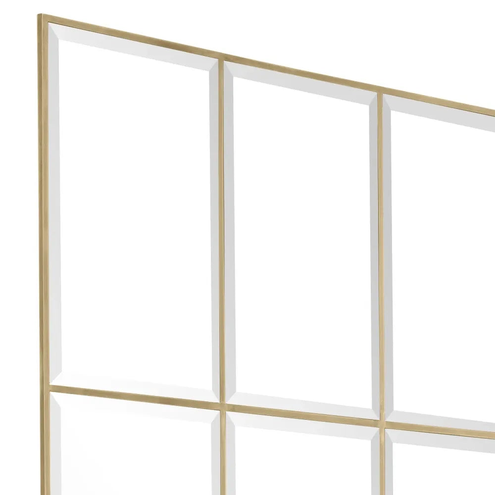 Oglinda cu rama din Metal/MDF Alama L75.5xH150cm Kravis Eichholtz