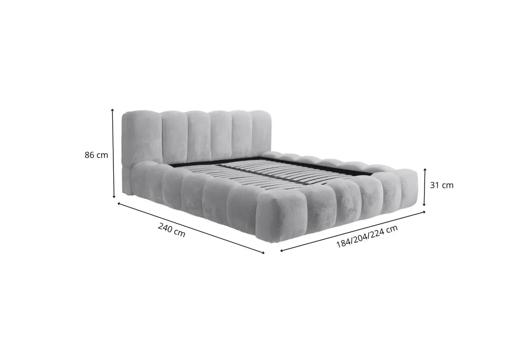 Pat 160x200cm tapitat cu Chenille Verde Dallas