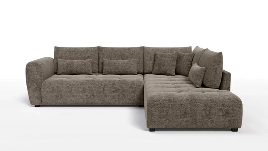 Coltar in forma de L tapitat cu Chenille Maro Sajma 03 L299x234cm Trezzo