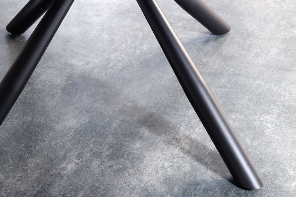Set 2 scaune rotative tapitat cu Stofa Boucle Bej cu picioare din Metal Negru H92xL60xA67cm Big George Retro