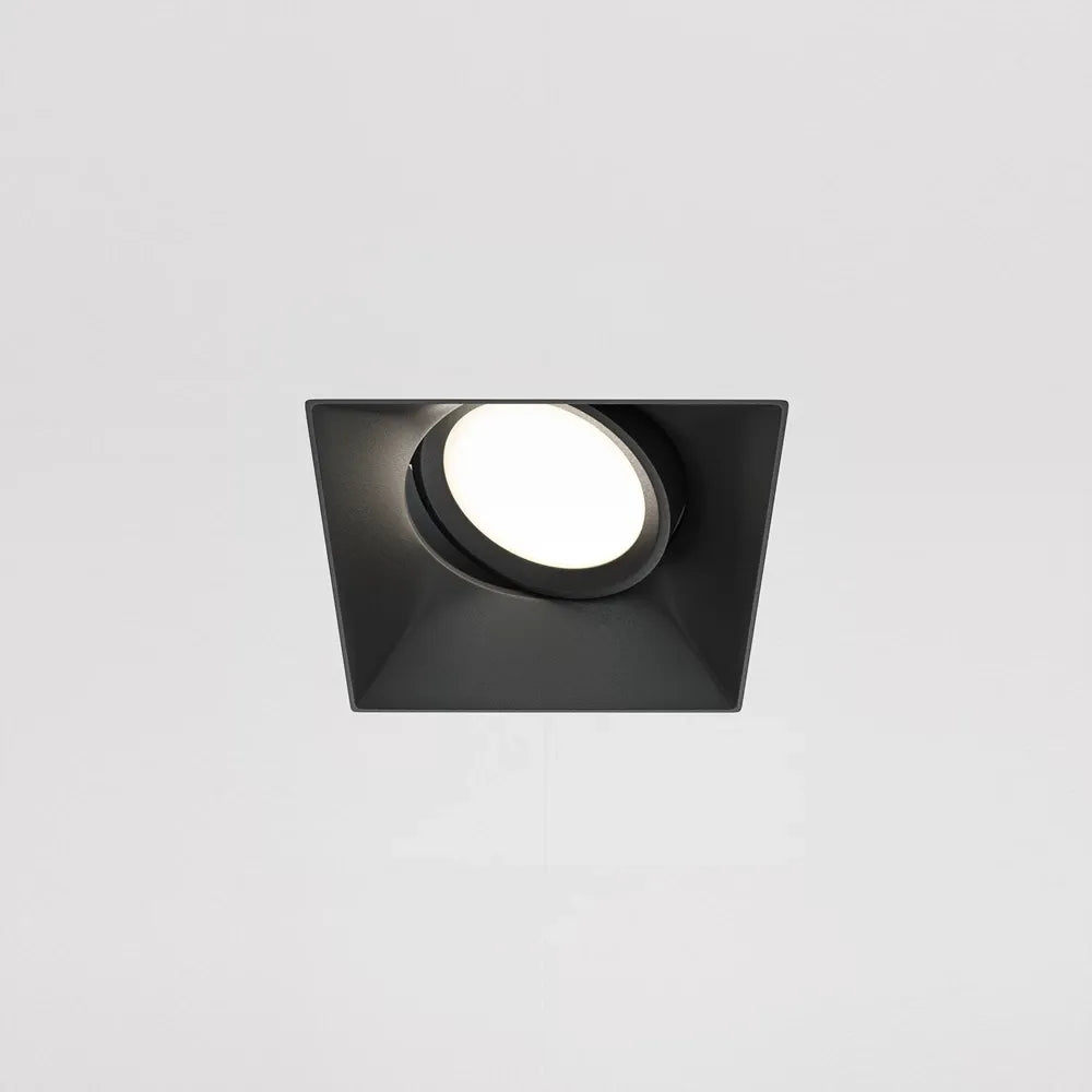 Spot incastrat din Aluminiu Negru H4xL11cm IP 20 GU10 50W Dot