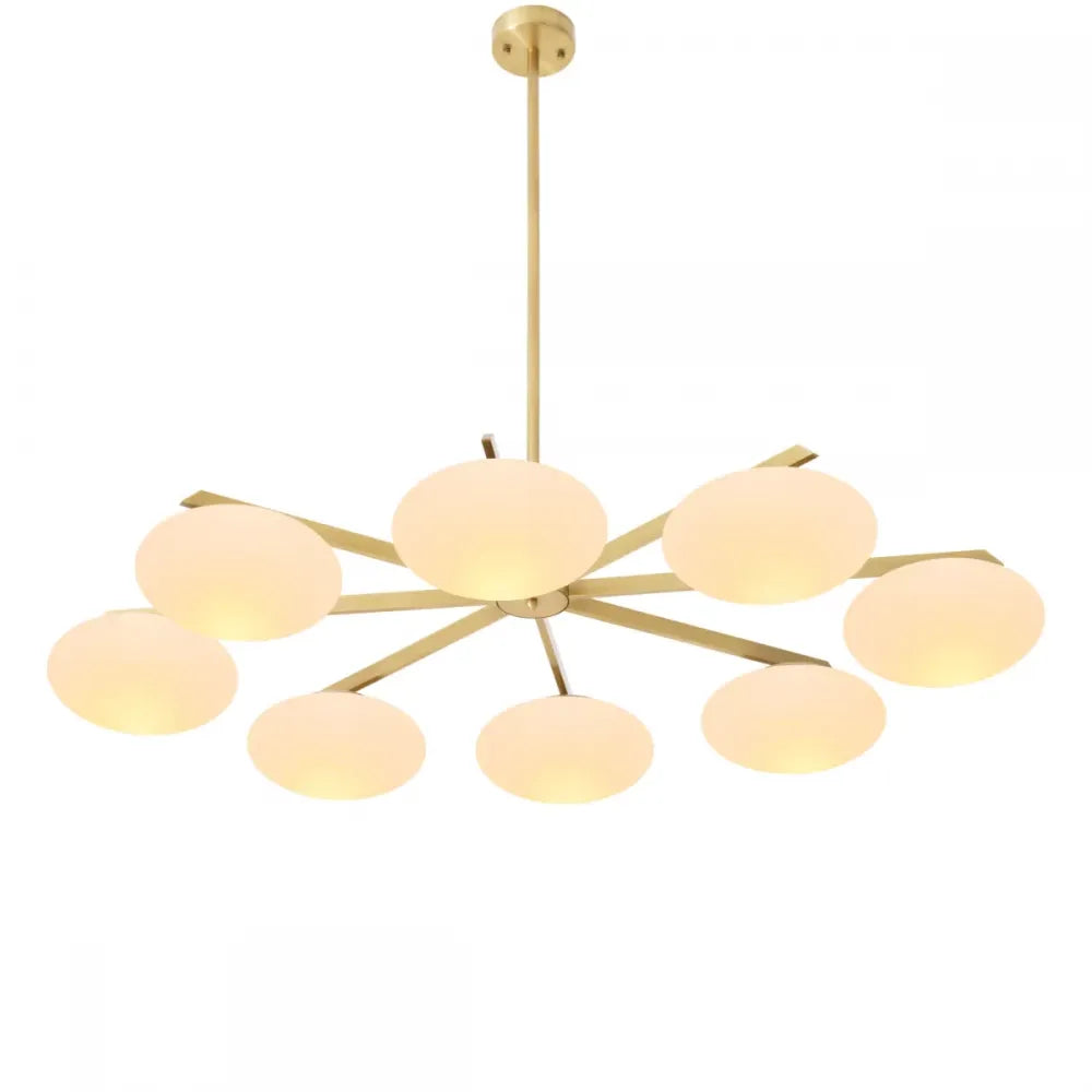 Candelabru din Otel inoxdabil Alama atichizata si Sticla Alb H38xL140cm Evergreen Double Eichholtz