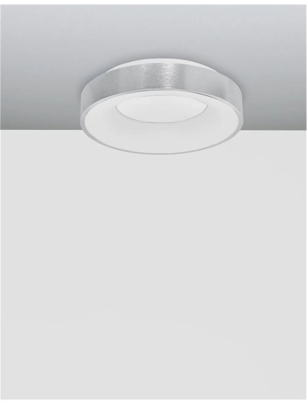 Plafoniera structura din Aluminiu Argintiu si abajur din Acrilic Alb H9xL38cm IP20 30W 1845lm 3000k RANDO THIN