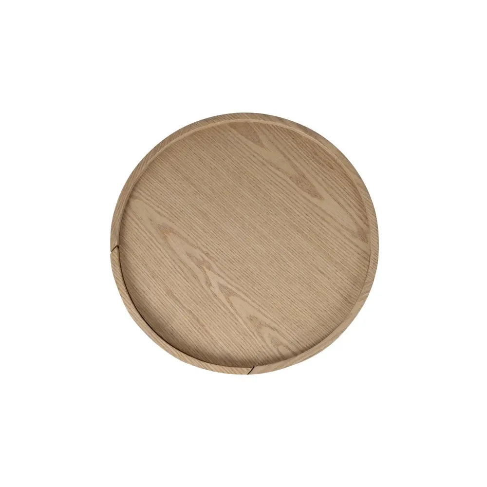Noptiera rotunda cu 2 sertare Timeo de culoare stejar L40xH50cm