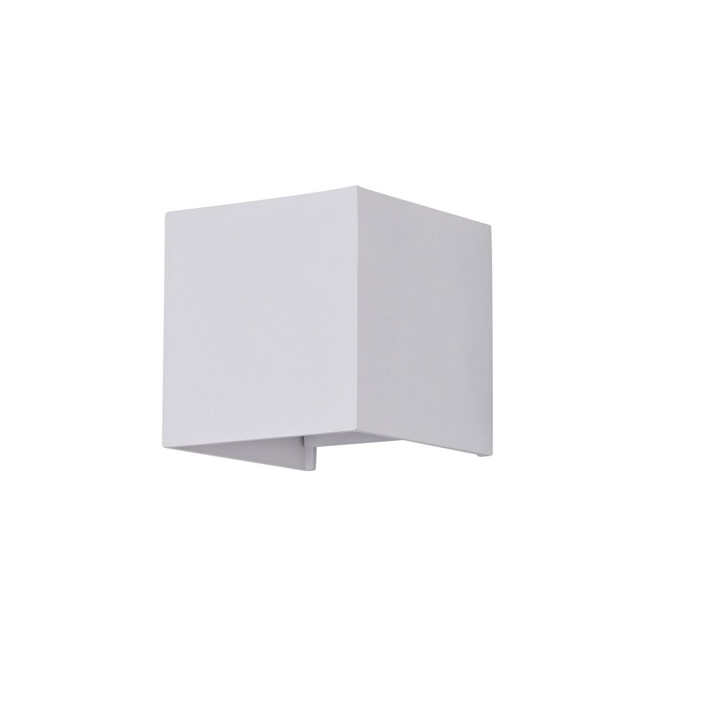 Aplica de perete pentru exterior din Metal Alb cu LED L10x10xH10cm Fulton
