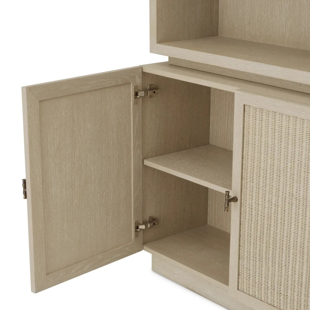 Biblioteca din Furnir de stejar Maro deschis L105xH240cm Borchard Eichholtz