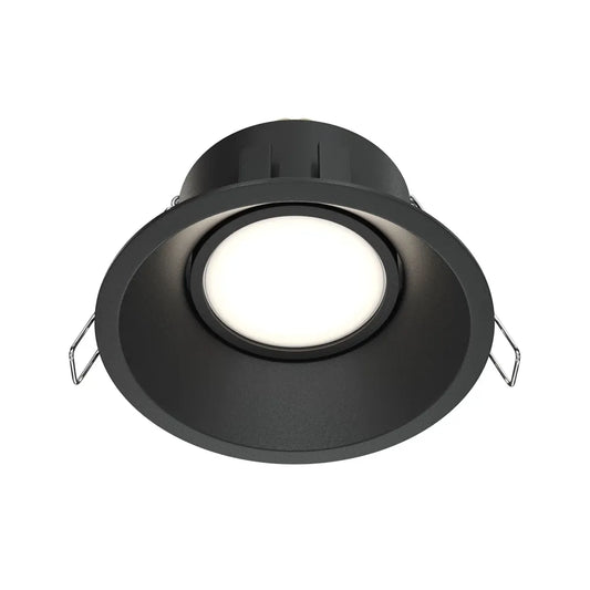 Spot incastrat rotund din Aluminiu Negru H4.5xD9cm IP 20 GU10 50W Dot
