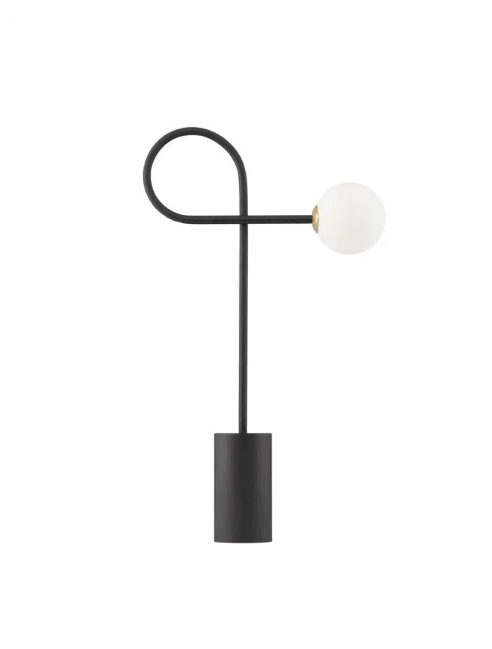 Veioza structura din Aluminiu Negru si abajur din Sticla Alb H63.8xL10cm IP20 DEDALO