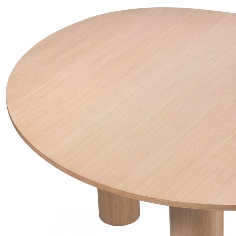 Masa Asimetrica Lombardo Eichholtz din Furnir de stejar Bej de 4-6 persoane L149xH77cm