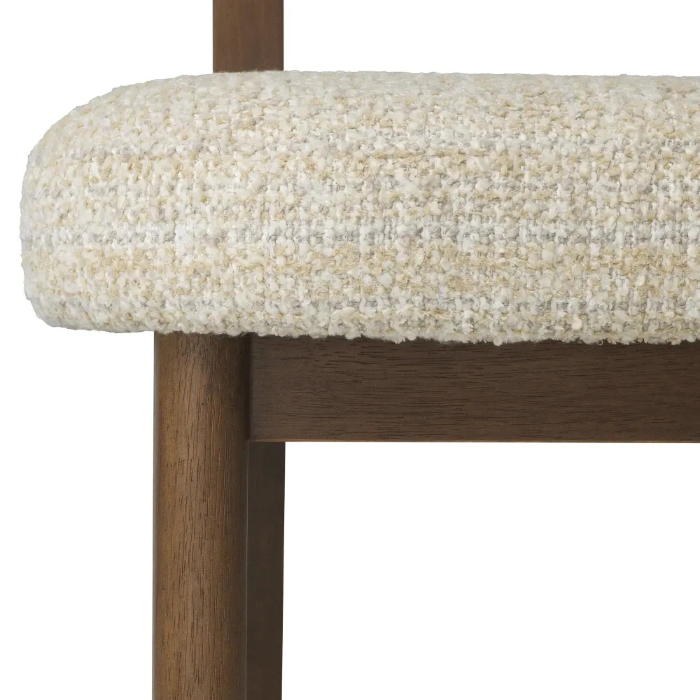 Scaun tapitat cu Chenille Bej L55.5xA63.5xH77.5cm Duveen Eichholtz