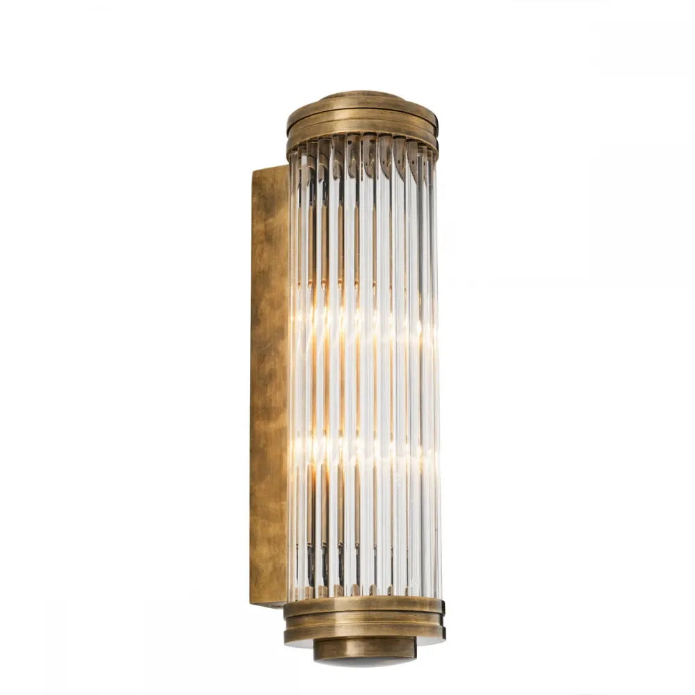Aplica de perete din Metal Alama si Sticla Transparent H40xL11cm Gascogne L Eichholtz
