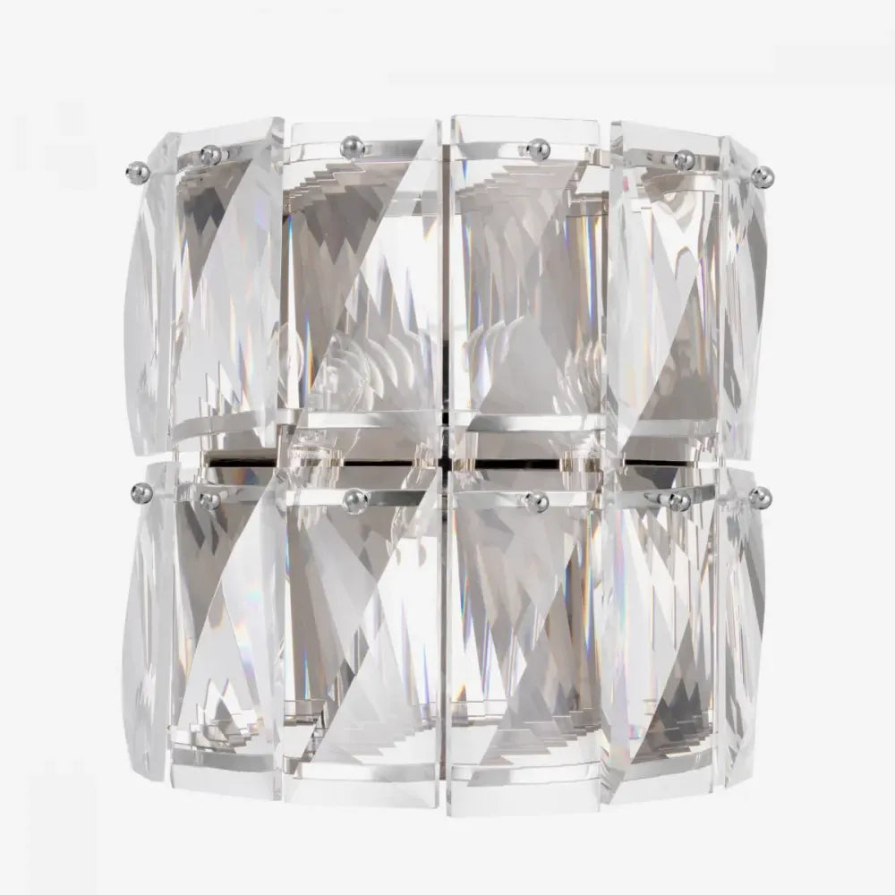 Aplica de perete din Metal Argintiu si Cristal Transparent H31xL31cm Amazone Eichholtz