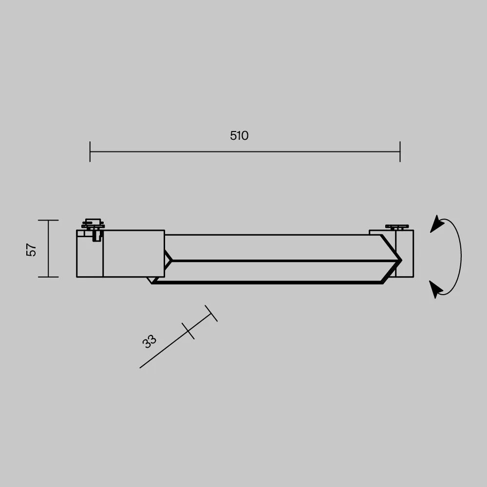 Spot pentru sina Unity din Aluminiu/Plastic Alb H4.6xL51cm 24W 1900lm 4000k Basis Rot