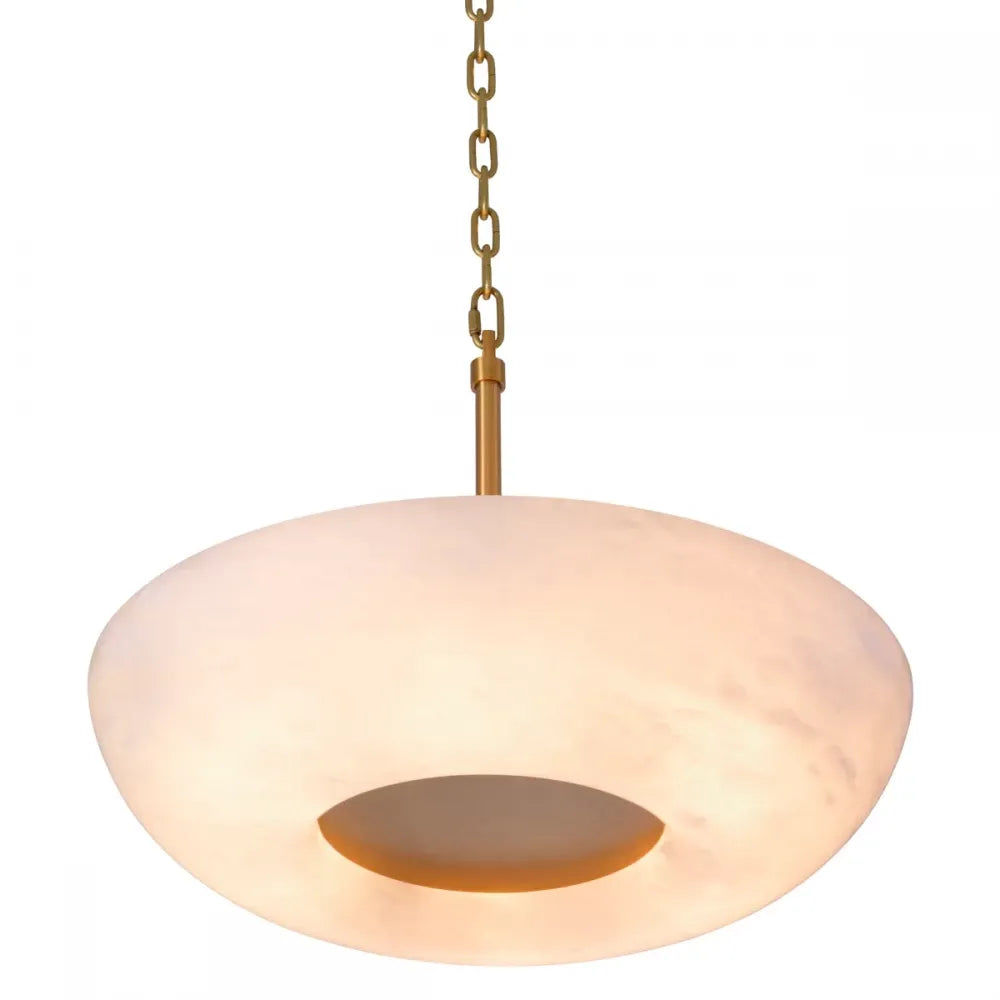 Pendul din Metal Alama si Alabastru Alb H15xD60cm Ariano Eichholtz