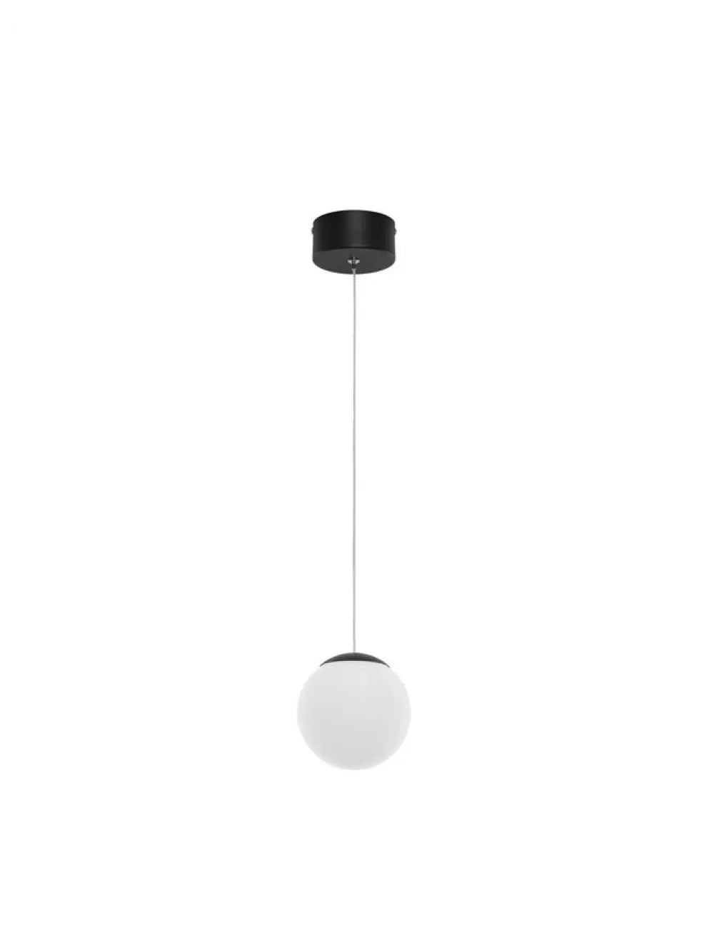 Pendul structura din Aluminiu Negru si abajur din Sticla Alb H150xL13cm IP20 8W 400lm 3000k NUVOLE