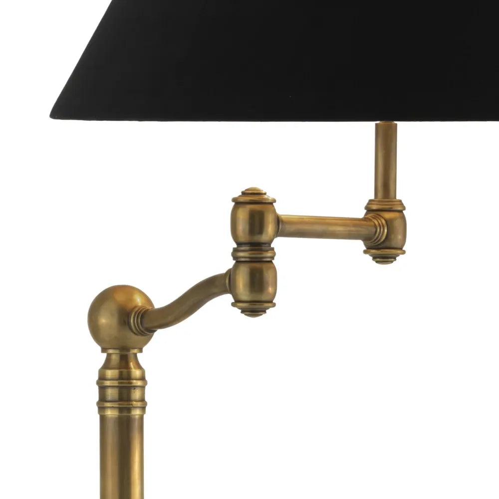 Lampa de podea din Metal Alama si Catifea Negru H148xL58cm Regis Eichholtz