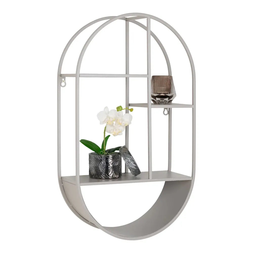 Raft de perete din Metal Gri L35xH60cm Feira