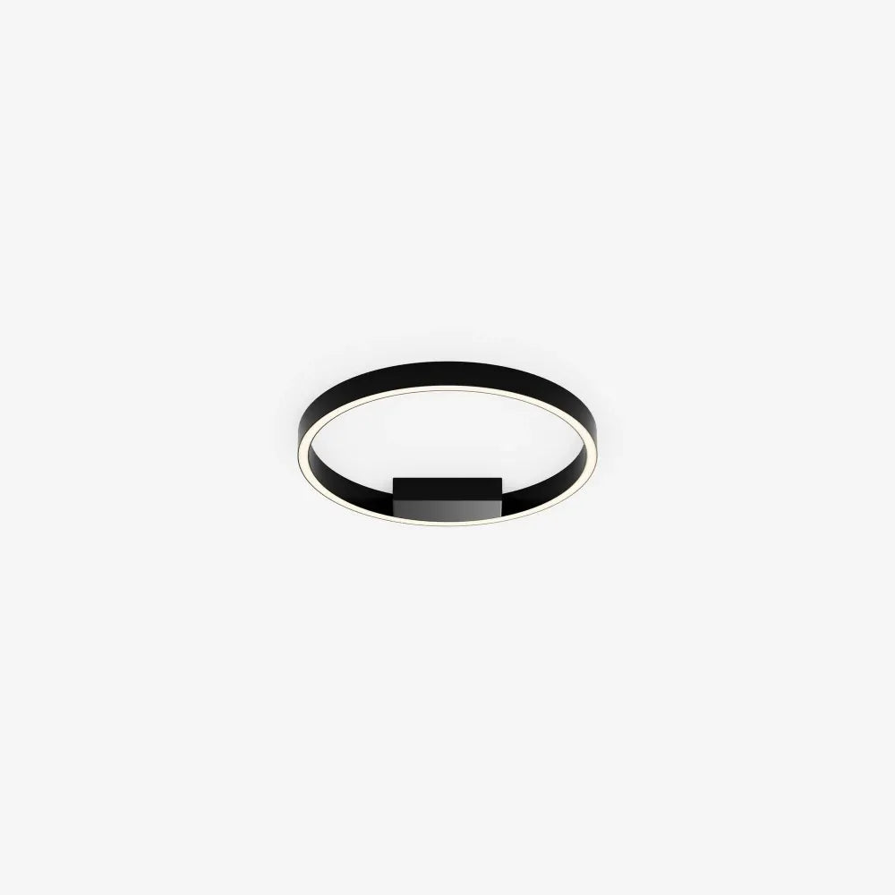 Plafoniera din Aluminiu Negru si Silicon Alb H3.5xD40cm Rim