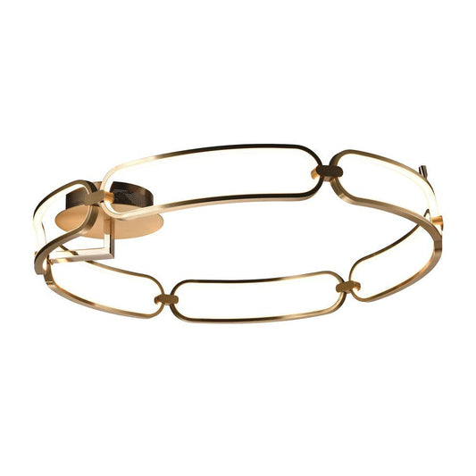Plafoniera Rotunda din Metal Rose gold Colette D80xH16cm