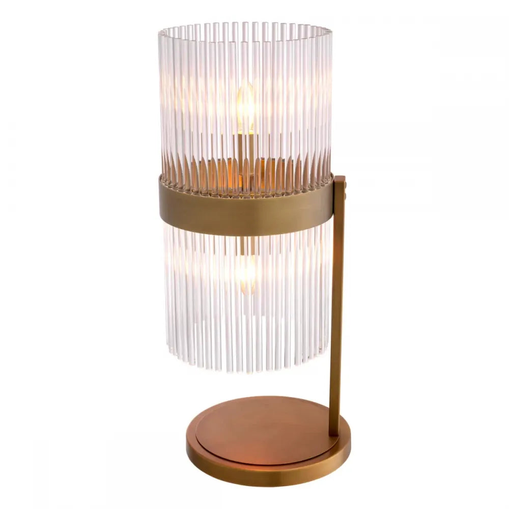 Veioza din Metal Alama si Sticla Transparent H60.5xD28cm Carnero Eichholtz