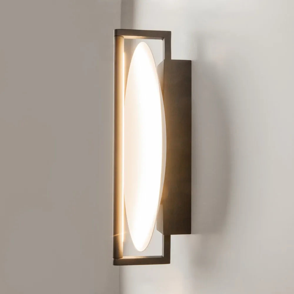 Aplica de perete din Aluminiu Negru/Alb cu LED D30xH34cm Mira