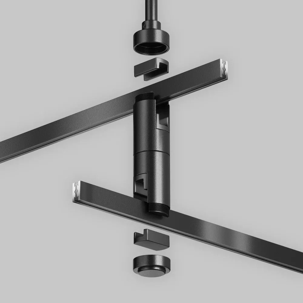 Suport scurt dublu 78mm Sina Flarity din Aluminiu Negru H18.4xL4.5cm Flarity