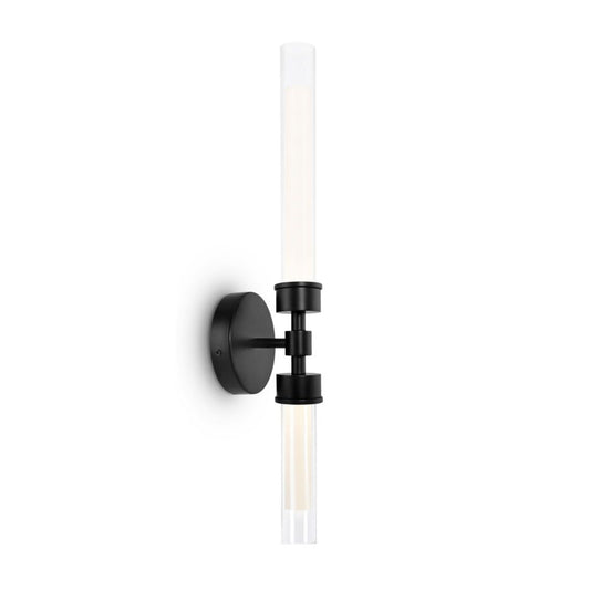 Aplica de perete Metal si Sticla Negru/Transparent L11xH57cm Stelo