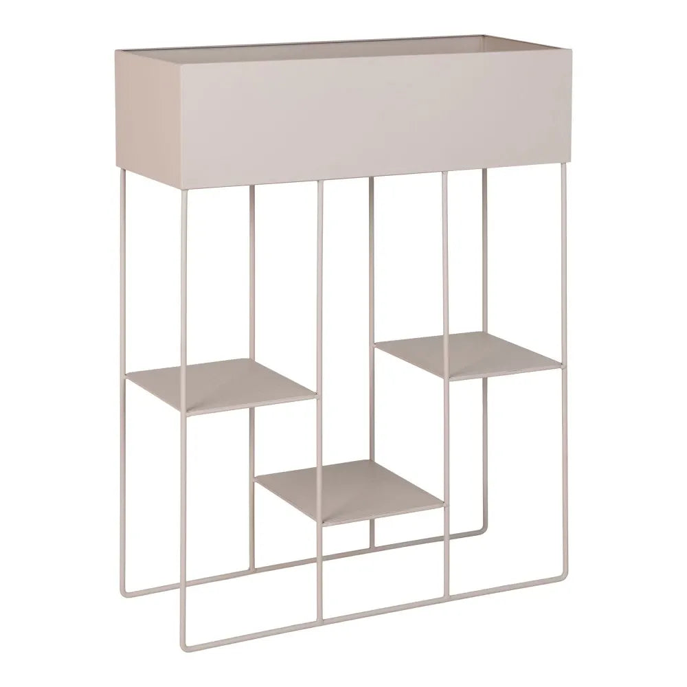 Ghiveci cu etajera din Metal Bej H80xL60cm Rabo