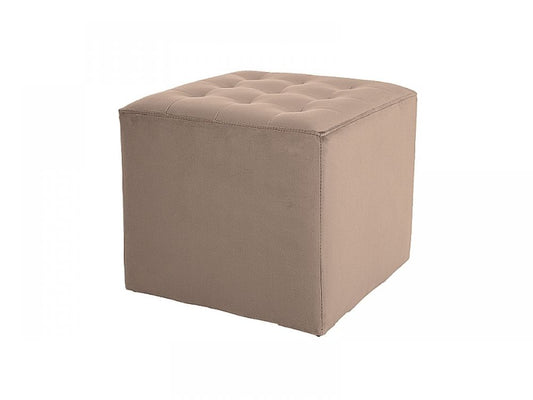 Taburet din Catifea si PAL Bej L39xH34cm Lori