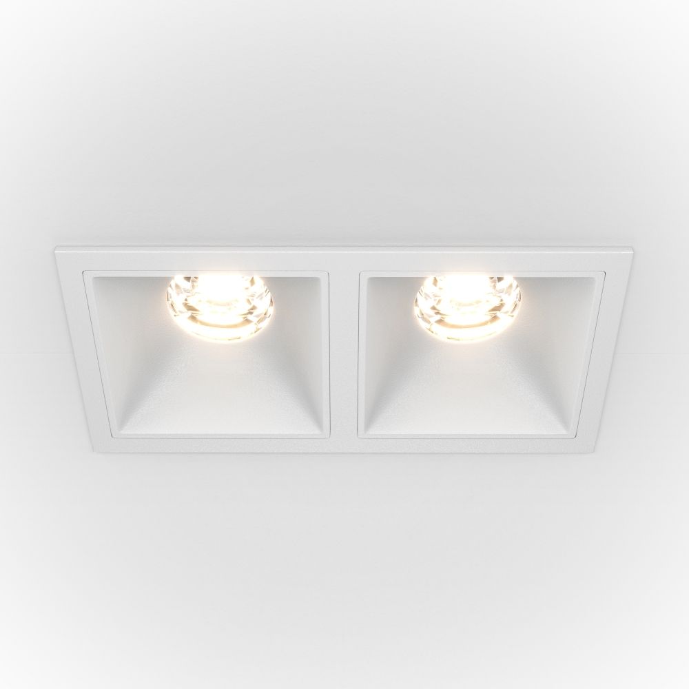 Spot dublu incastrat din Aluminiu Alb 20W 1100lm 4000k L13xH5cm Alfa LED